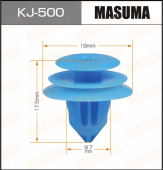 MASUMA КЛИПСА ПЛАСТИКОВАЯ КРЕПЕЖНАЯ KJ-500 АРТ. 90467-10167