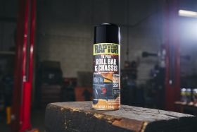 U-POL RAPTOR 120°C ЭМАЛЬ ДЛЯ КАРКАСОВ И ШАССИ ЧЕРНАЯ ГЛЯНЦЕВАЯ СПРЕЙ