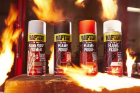 U-POL RAPTOR 1000°C ЭМАЛЬ ОГНЕСТОЙКАЯ ЧЕРНАЯ МАТОВАЯ-СПРЕЙ FLAME PROOF