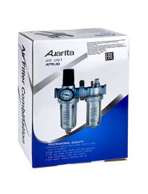 AUARITA ФИЛЬТР/РЕГУЛЯТОР С МАНОМЕТРОМ+ЛУБРИКАТОР AFRL80