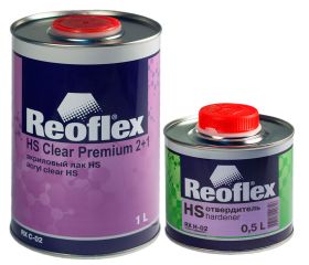 REOFLEX ЛАК АКРИЛОВЫЙ HS CLEAR PREMIUM 2+1 RX C-02